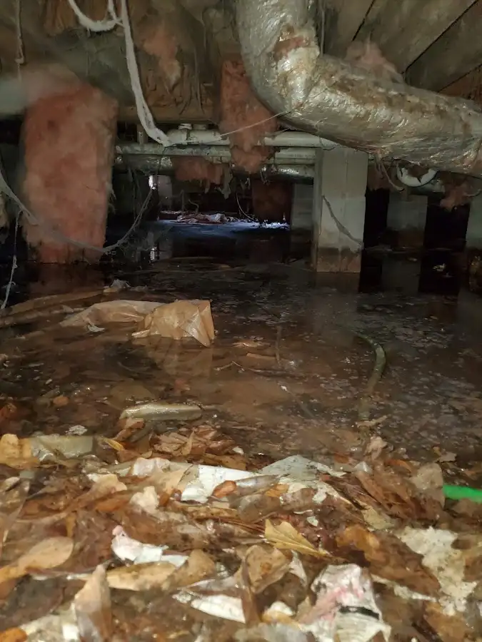 Crawl space flood assessment for Commercial Water Damage Restoration in South Union